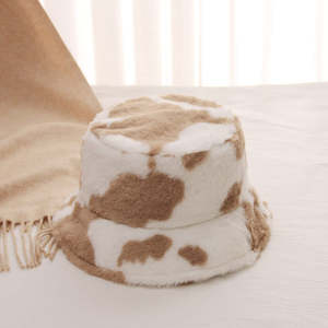 SIDDIQUI HOSINEX Nouveau 2024 Chapeau Bob Femme Adulte en Fausse Fourrure Unie Laminée Décontracté Doux Sans Couture Teint Lavé Hiver Chaud avec Nœud - Product Image 4