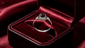 Anillo de Ónix Negro Chapado en Plata 925 de R Art Palace, Anillo de Piedras Preciosas Vintage Unisex para Uso Diario - Product Image 3