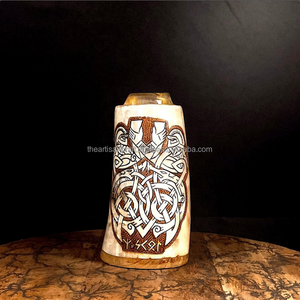Best Quality Buffalo <b>Horn</b> Mugs Drinking <b>Horns</b> India <b>Viking</b> <b>Horn</b> Mug Tankard With Customize Engraving logo - Product Image 2