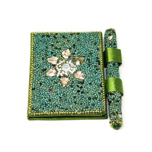 Agenda quotidien indien artisanal perlé en laque avec stylo pour l'école et les études, journal de bord pour la tenue des enregistrements quotidiens - Product Image 3