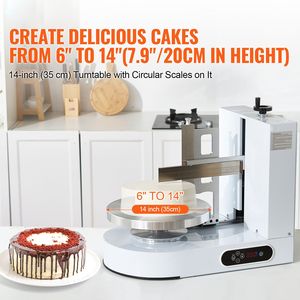 Macchina Elettrica per Decorazione Torte a Basso Rumore con Piattaforma Girevole per Spalmare Crema e Glassare, Regolabile per Rivestimento e Spalmatura - Product Image 2
