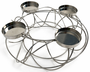 Porte-bougie décoratif en acier inoxydable avec finition polie pour centre de table d'hôtel et de restaurant - Product Image 2