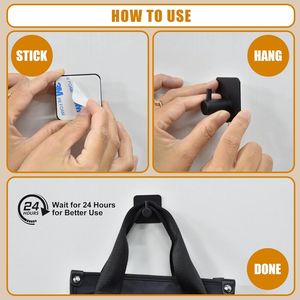 Set di 6 Ganci Adesivi Resistenti e Impermeabili per Doccia e Asciugamani, per Bagni, Cucine, Uffici - Appendiabiti Pratici - Product Image 4