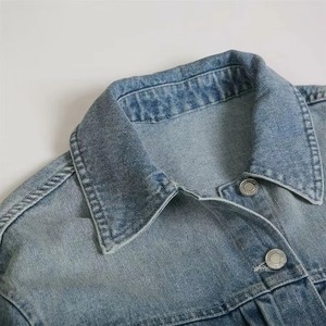 Light Wash Women's Denim <b>Jacket</b> Cropped Casual Vintage Style Button Front Trendy Ladies <b>Short</b> Denim <b>Jacket</b> Relaxed Fit Fashion - Product Image 4