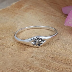 Anillo de Plata de Ley 925 con Cuarzo Transparente Certificado IGI, Estilo Bohemio, con Forma de Estrella, para Mujer, de Heaven Crafts, Venta al Por Mayor - Product Image 6