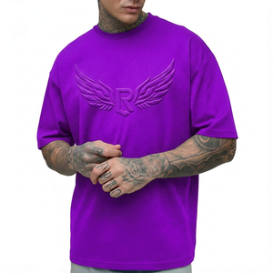 Camiseta de Manga Corta para Hombre, Talla Grande, Color Azul Marino Sólido, Cuello Redondo, Estilo Casual, Algodón Jersey - Product Image 3