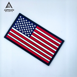 Patch en caoutchouc PVC personnalisé Aifran avec support Velcro pour casquettes, vestes, sacs à dos – Patch souple avec logo - Product Image 2