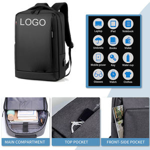 Softback Backpack 15 Inches Nylon Laptop <b>Bag</b> with USB Port Unisex Minimalist Style Zipper Closure - Product Image 5