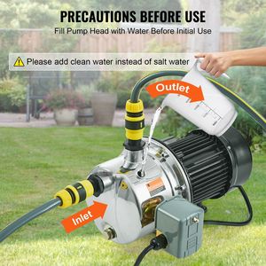115 Volt 18.5 GPM 131 FT irrigazione pompa acqua 3/4HP SUS304 in acciaio inox pompa a getto di pozzo poco profondo per l'approvvigionamento idrico di grattacieli - Product Image 4