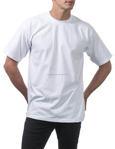 Camisetas Extra Grandes para Hombre, Nueva Llegada, 100% Algodón, Manga Corta, Corte Holgado, Color Sólido, Diseño de Logotipo Personalizado, Anti-Pilling, 280g - Product Image 1