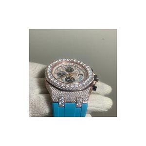 Reloj de Lujo Personalizado con Diamantes Cultivados en Laboratorio, de Acero Inoxidable, de Alta Calidad, para Hombre - Product Image 3