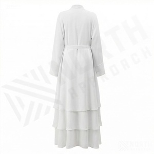 Abaya de satén modesta de la mejor calidad para mujer con sujetador incorporado, tallas personalizables, color personalizado, longitud maxi, estilo elegante - Product Image 2
