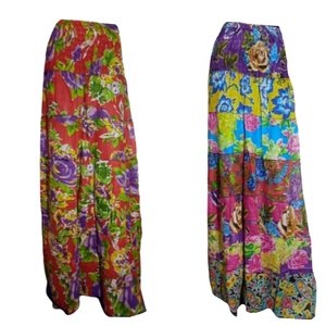 กระโปรงวินเทจผ้าคอตตอนแมนดาลาสำหรับผู้หญิง GM-SK0110กระโปรงเอวแบบธรรมชาติระบายอากาศได้ดี - Product Image 1