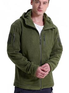 Veste Softshell Homme Personnalisée Hiver 2026 à Capuche en Toile Couleur Unie Fermeture Éclair Poches Logo Avant Coupe-Vent Style Urbain - Product Image 5