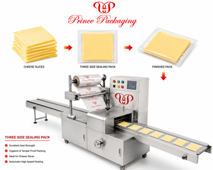 Machine d'emballage entièrement automatique pour tranches de fromage, machine d'emballage horizontale à flux continu - Product Image 1
