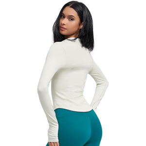 <b>Women's</b> Custom Logo Zip <b>Jacket</b> for Gym Yoga and Fitness Workouts Solid Pattern Thin Winter and <b>Spring</b> Sportswear - Product Image 4