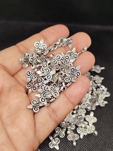 เสน่ห์ทองเหลืองเสน่ห์ดิบทอง silverfilled, Charms สำหรับ macrame และการทำเครื่องประดับ, - Product Image 2