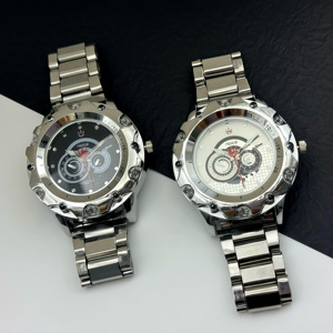 Montre à quartz pour <span class=keywords><strong>homme</strong></span>, boîtier en alliage, style sport et affaires, affichage multi-cadrans à aiguilles en verre, compatible OEM/ODM - Product Image 3