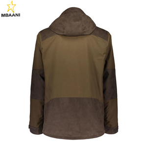 Veste de chasse pour homme avec capuche fixe, visière de capuche réglable, fermeture éclair avant hydrofuge, ourlet et poignets ajustables - Product Image 2