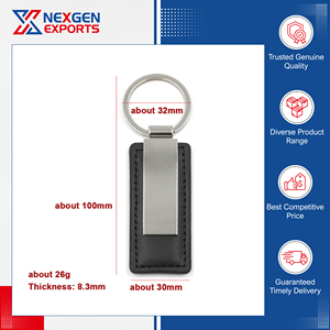 Highest Standard Top Notch Quality Rectangle Shape PU <b>Leather</b> Luxury <b>Key</b> <b>Chain</b> Customized Logo Color Options Portable Design - Product Image 3