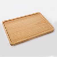 Plateau de rangement en bois rectangulaire au design minimaliste, non fini, pour bijoux et organisation de table, facile à nettoyer