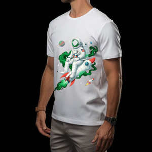 T-shirt pour homme personnalisé avec logo imprimé par transfert thermique, coupe classique, en maille épaisse polyester/coton, col rond, manches courtes, durable - Product Image 3