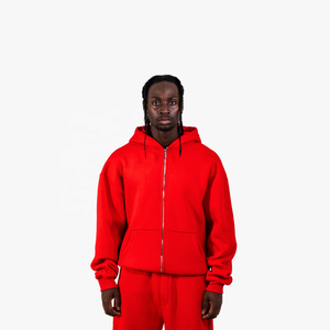 High Quality Custom Logo Oversized <b>Tech</b> Fleece Polyester/Cotton Winter Streetwear Hooded Sweatsuits Zip-Up Hoodie Tracksuit Set - Product Image 6