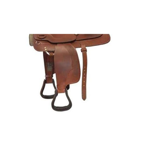 Selle de cheval en cuir brun teint à la fût, siège souple, pour l'équitation, provenant de fournisseurs occidentaux - Product Image 3