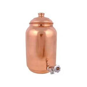 Designer Copper Water <b>Dispenser</b> Water Storage System with Tap Suitable for <b>Drinking</b> Water in Kitchen Dining and Hospitality Use - Product Image 3