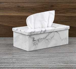 Luxury Marble Tissue <b>Box</b> Cover Rectangle Facial Tissue Holder Home Decor - Product Image 1