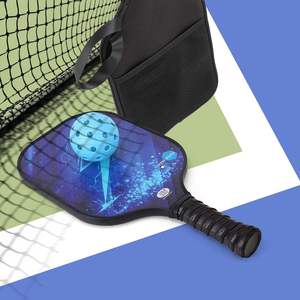 Housse de raquette de pickleball en néoprène noir avec logo personnalisé, compatible avec la plupart des raquettes - Product Image 2