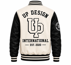 Veste de baseball personnalisée pour homme en laine avec manches en cuir PU, broderie, style varsity, OEM ODM - Product Image 3
