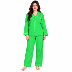 Pijamas Personalizadas para Mujer, Conjunto de Ropa de Dormir con Botones, Ropa de Casa Suave y Cómoda, Fabricante Mayorista - Product Image 1