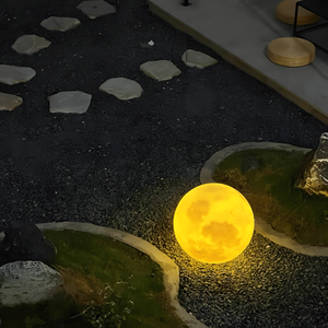 Lampada da Terra a Energia Solare a Forma di Luna Piena, Luci da Giardino Impermeabili - Product Image 3