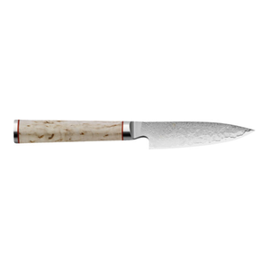 Couteaux de chef à manche en bois blanc, lame en acier inoxydable à motif Damas, couteaux professionnels de cuisine pour hacher et trancher la viande - Product Image 1