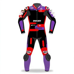 Traje de Carreras Jorge Martin MotoCP, Traje de Motociclista de Cuero de Vaca/Canguro Rucati, Mono de Cuero para Motociclismo, Nivel 2 CE Pro - Product Image 1