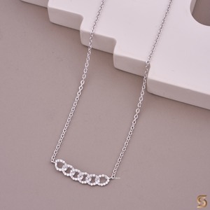 Collar de Barra de Diamantes Cultivados en Laboratorio de Oro de 10K |   Collar Minimalista con Colgante de Cadena para Mujer - Product Image 2