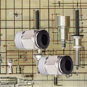 Raccord pneumatique DFK Industrial Corp. 6 mm mâle droit à enfoncer pour tubes en PU/PE/nylon, résistance à la pression de 1,1 Mpa - Product Image 1