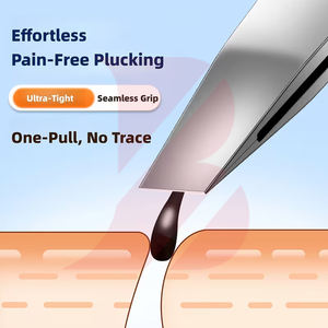 Pinces à épiler en acier inoxydable, pointe inclinée de précision, produit de qualité supérieure, OEM, marque privée, outils de beauté - Product Image 6