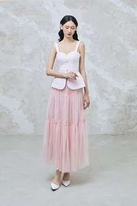 Top de tirantes con diseño de mariposa VIAN clásico, sin mangas, de cuello cuadrado, femenino, de poliéster brocado jacquard, estilo SKINNY, de Vietnam KA45 - Product Image 6