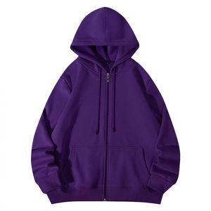 Latest Style New Arrival Luxury <b>Thick</b> <b>Fleece</b> 340g Cotton Quality Men's Winter Casual Streetwear Zipper-Up Quick Dry Hoodie 100% - Product Image 2