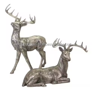 Sculpture décorative personnalisée en aluminium de cerf avec finition or Cerf décoratif sur mesure pour la maison par Decor impex - Product Image 3