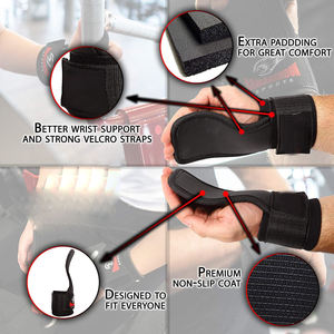 Poignées de musculation réglables et personnalisables en néoprène, protège-mains rembourrés pour haltérophilie, confort et sécurité pour le fitness - Product Image 2