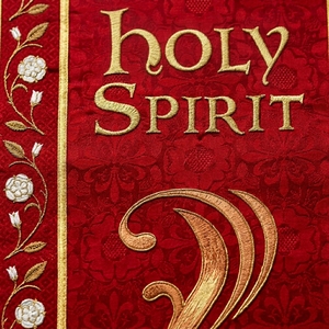 Banderola de Iglesia Bordada a Mano Personalizada para Adultos Unisex, Bandera Religiosa Procesional del Espíritu Santo, Terciopelo Rojo, Capilla Cristiana - Product Image 6