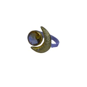 Bijoux en argent sterling 925 plaqué or pour mariage, pierre précieuse citrine, bague classique pour femme - Product Image 2