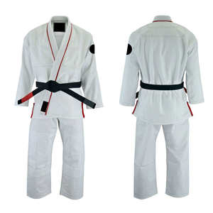 Uniforme de Karate Tradicional Blanco, Traje de Artes Marciales Ligero para Entrenamiento de Taekwondo y Jiu Jitsu - Product Image 1