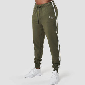 <b>Men's</b> <b>Navy</b> Cotton Sweatpants Side Stripe Elastic Waist Drawstring Casual <b>Joggers</b> Breathable Quick Dry Lightweight Winter Wear - Product Image 4