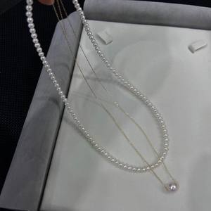 Petit pendentif en perle d'eau douce naturelle de Zhuji, 4-5 mm, argent S925, sans défaut, lumière intense, collier de perles extrêmement beau - Product Image 2