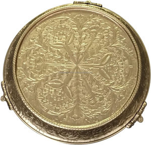 Support de gâteau de mariage rond doré de 12 pouces avec barre à dessert conique en métal gaufré/table à gâteau/outil de table de fête - Product Image 1