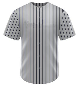 Maillot de baseball personnalisé à rayures fines pour hommes, uniforme d'équipe à boutons, respirant, séchage rapide, fournisseur OEM ODM - Product Image 4